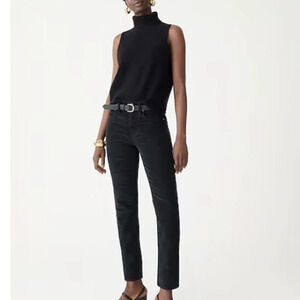 NWT J Crew Pants Women’s Vintage Slim Straight Black Corduroy Pants Sz 30 Petite
